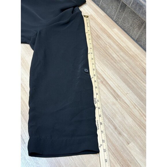 T Tahari Jacket Womens 2X Black Open Front Roll Tab Sleeve Side Laces Pockets - Picture 10 of 12